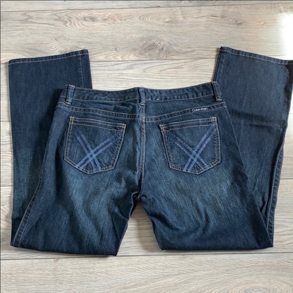 Calvin Klein Lean Bootcut Dark Wash Jeans Size 32 - Picture 4 of 4